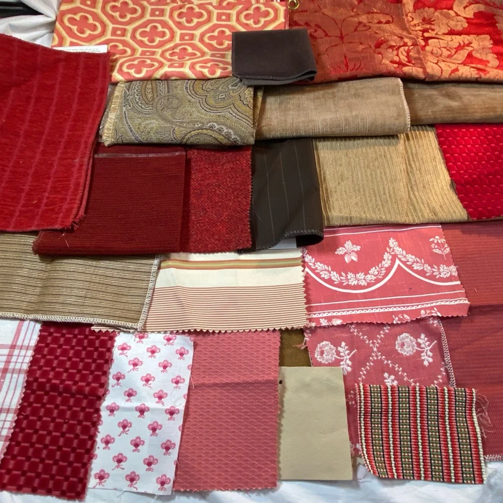 Bundle of Upholstery fabric‎ sample swatches lot of 25+ various patterns